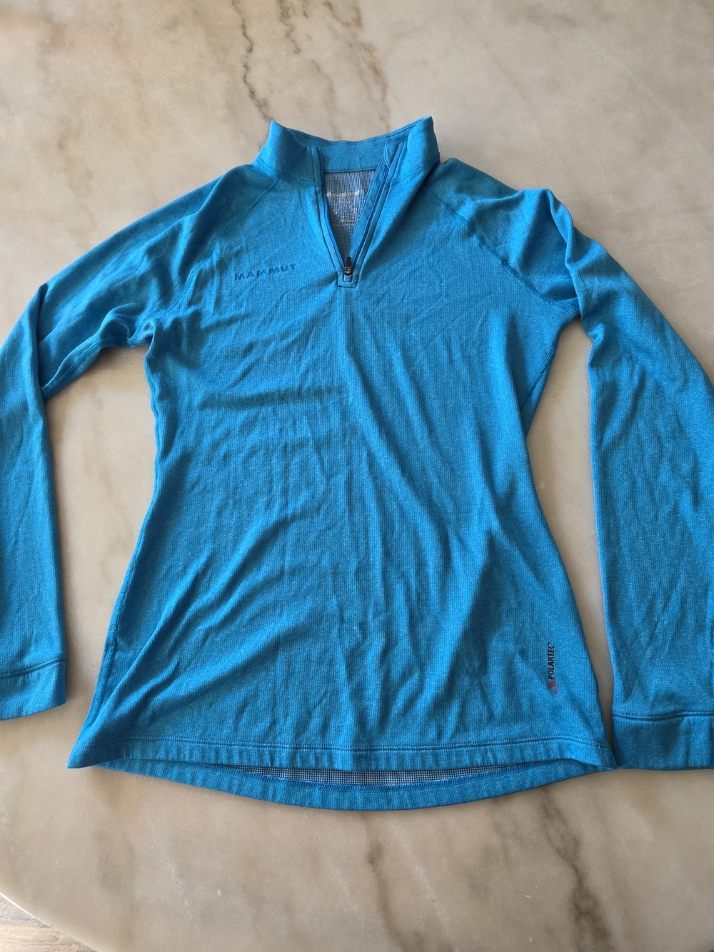 Mammut Women’s Teal Blue Quarter-Zip Base Layer